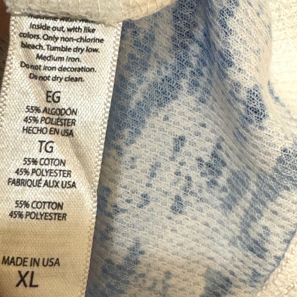 Before+Again Shirt Womens XL Blue Abstract Print Free Flowing Long Sleeve Tee - Picture 7 of 8